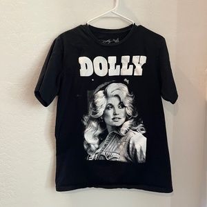 Dolly Parton Men's shirt size Medium Black and White